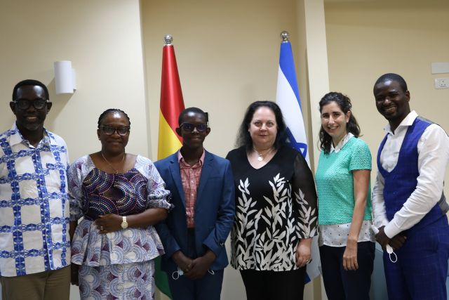 H. E. Shlomit Sufa with Ohene-Anuoyam, his Parents, our Head of Trade and Economy, Ms Ayelet Levin-Karp and Mr Nelson Amo OHENE-ANUOYAM  Hon. Shirley Ayorkor Botchwey, Minister of Foreign Affairs and Regional Integration